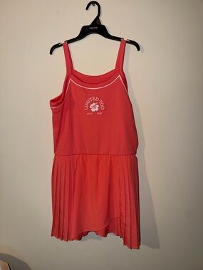 Limited Too Gorls Coral Pleated Tank Dress